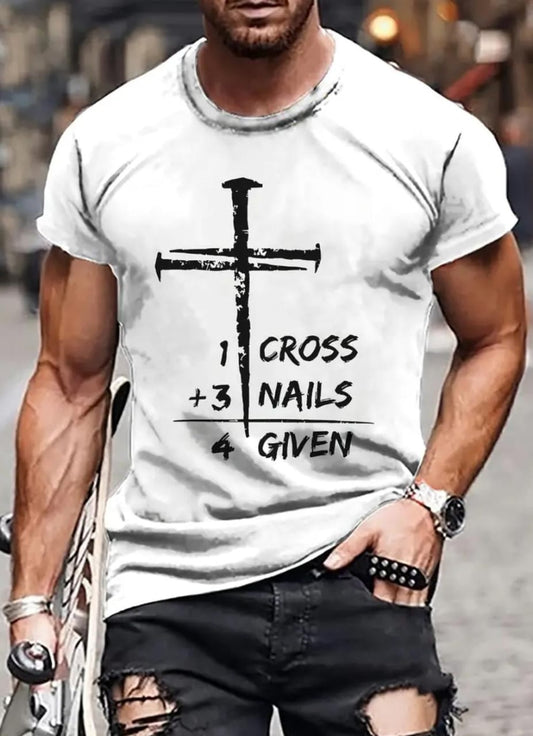 CROSS PRINT T-SHIRT S/S